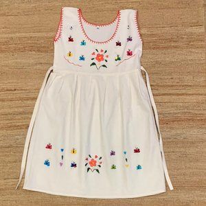 Mexican Girls Dress With Hand Embroidered.